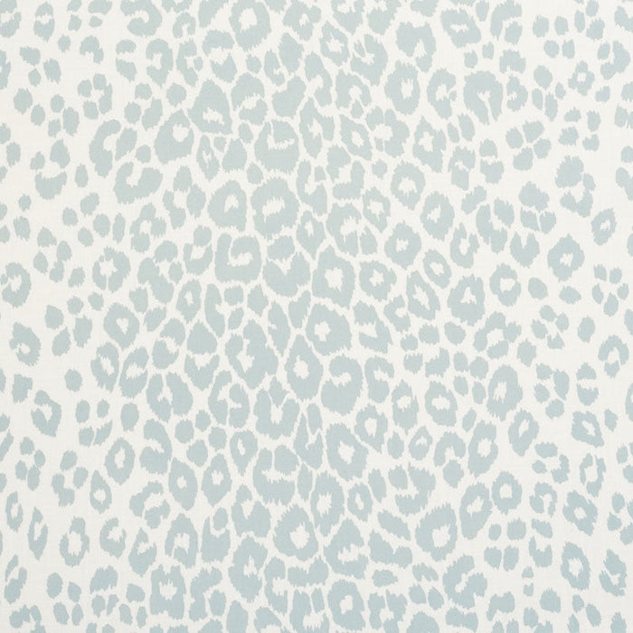 Schumacher Iconic Leopard Indoor/Outdoor Sky Fabric Sample 177320