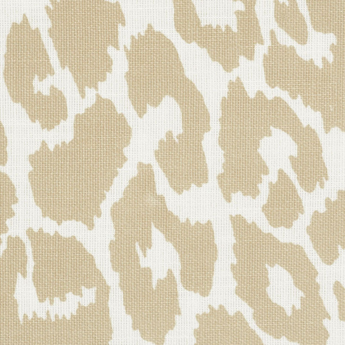 Schumacher Iconic Leopard Indoor/Outdoor Linen Fabric Sample 177321