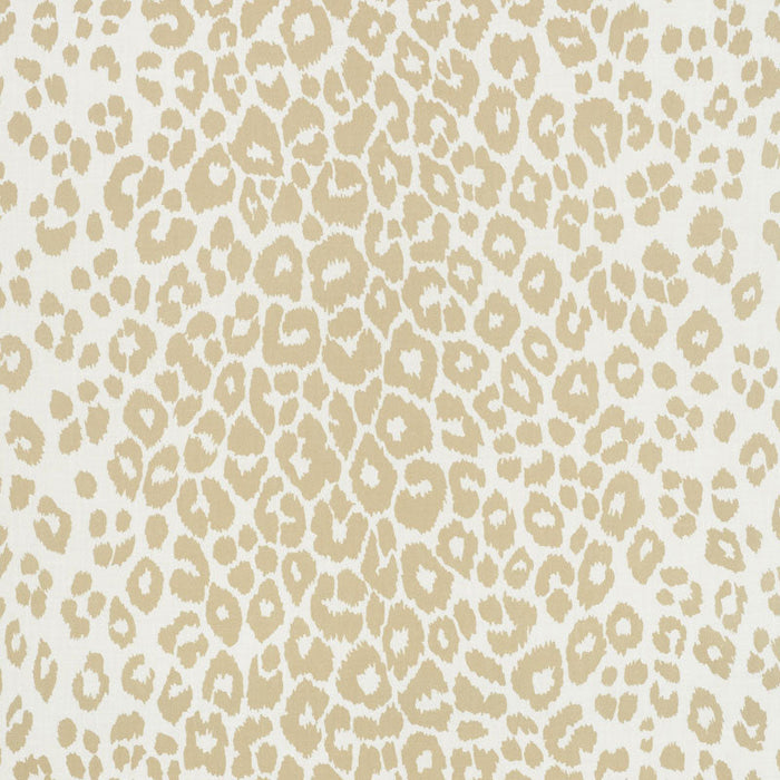 Schumacher Iconic Leopard Indoor/Outdoor Linen Fabric Sample 177321