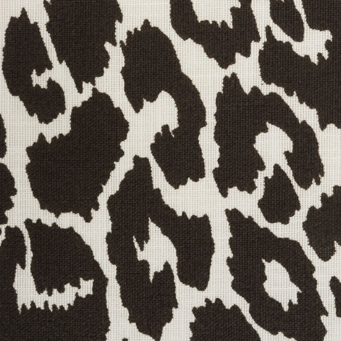 Schumacher Iconic Leopard Indoor/Outdoor Graphite Fabric 177324