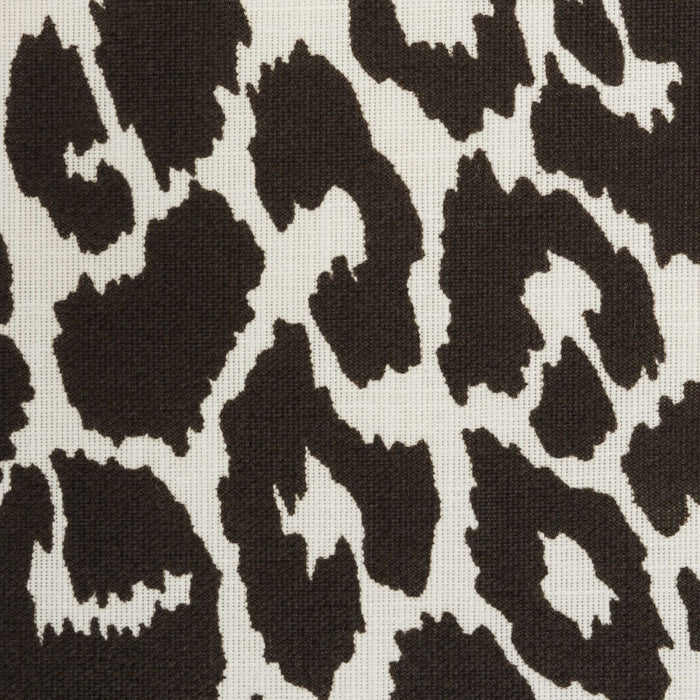 Schumacher Iconic Leopard Indoor/Outdoor Graphite Fabric Sample 177324