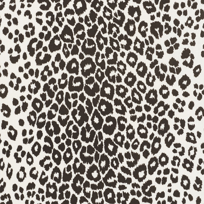 Schumacher Iconic Leopard Indoor/Outdoor Graphite Fabric 177324