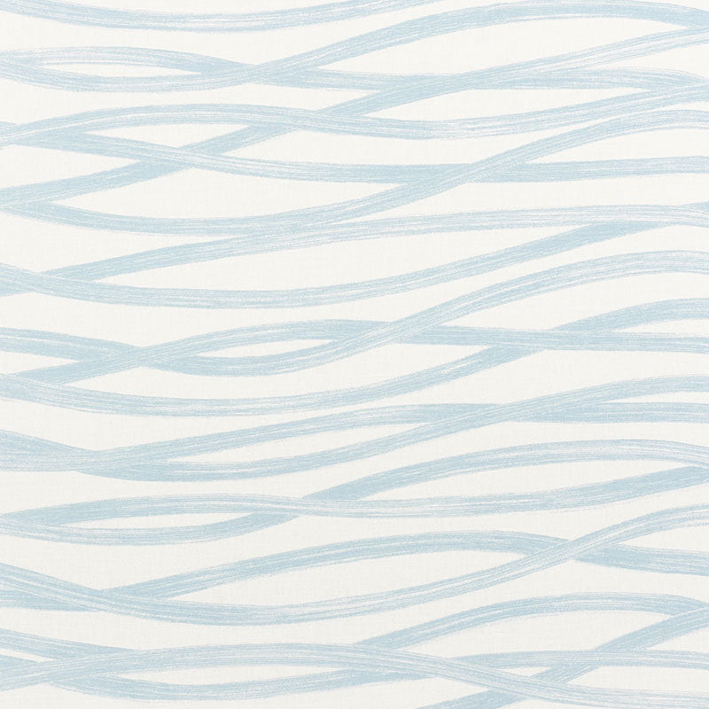 Schumacher Brushstrokes Sky Fabric 177342