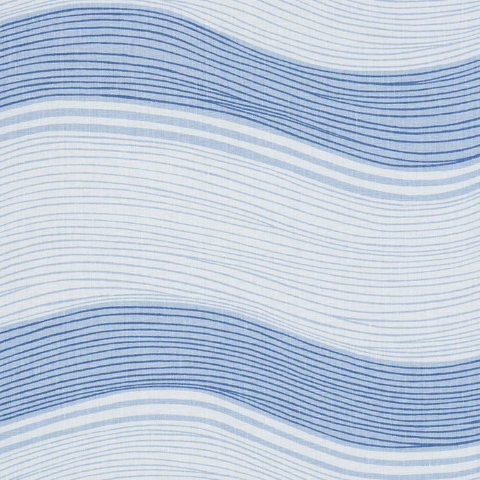 Schumacher La Marea Blue Fabric Sample 177351