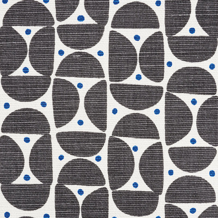 Schumacher Mezza Luna Black Fabric Sample 177360