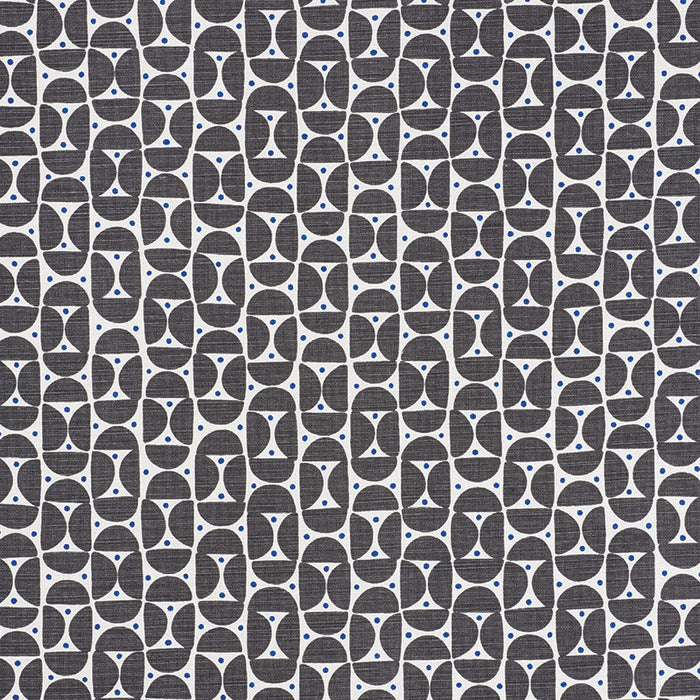 Schumacher Mezza Luna Black Fabric Sample 177360