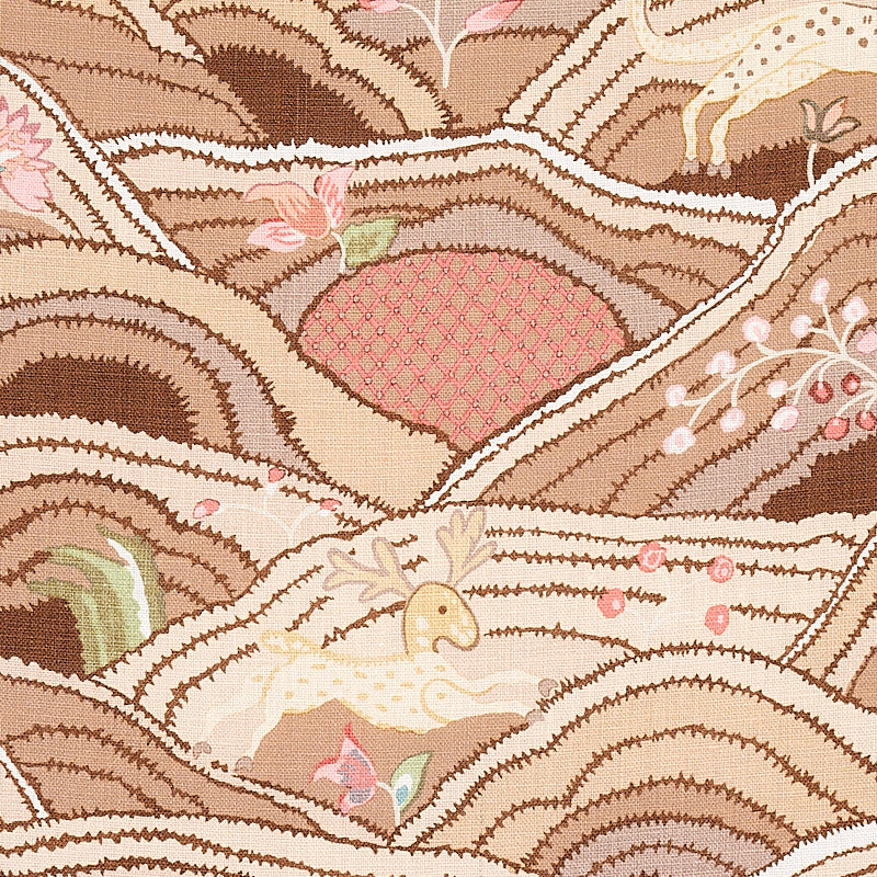 Schumacher Rolling Hills Mocha Fabric 177382