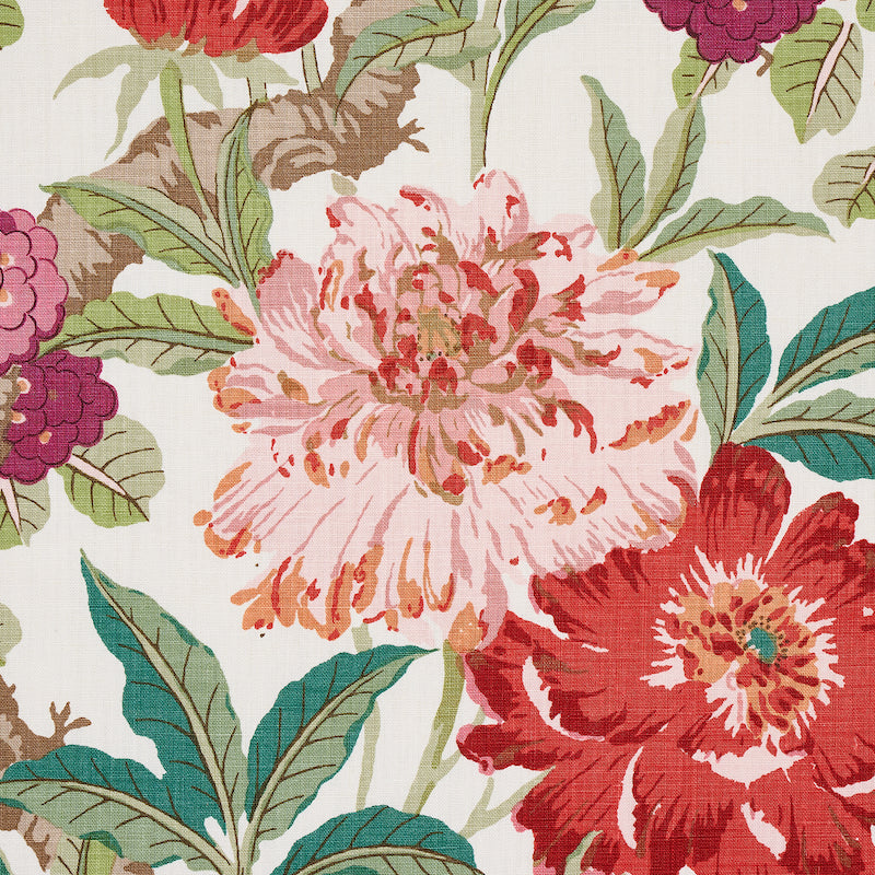 Schumacher Enchanted Garden Fuchsia Fabric 177392