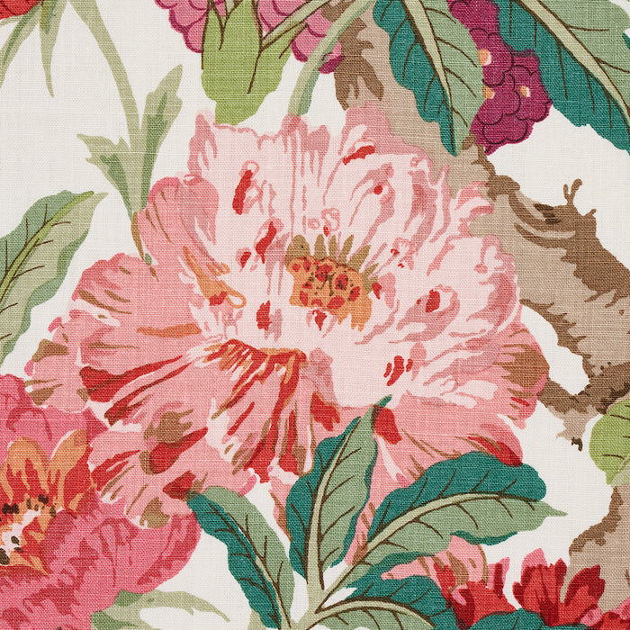 Schumacher Enchanted Garden Fuchsia Fabric 177392