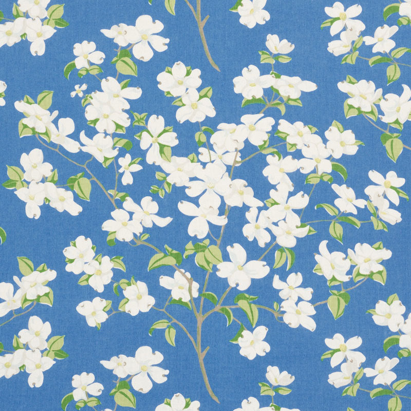 Schumacher Blooming Branch Blue Fabric 177411