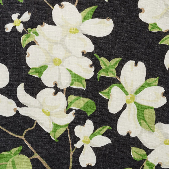 Schumacher Blooming Branch Black Fabric Sample 177412