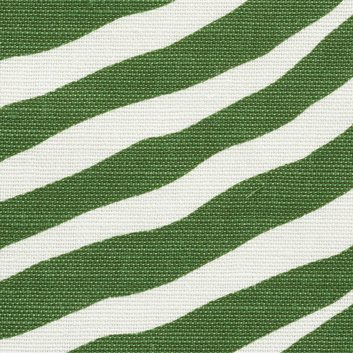 Schumacher Iconic Zebra Green Fabric Sample 177441