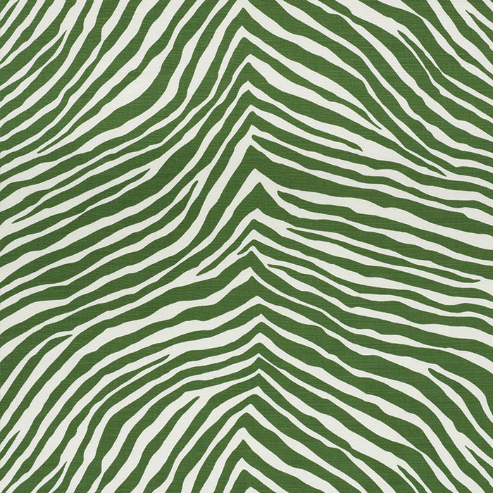 Schumacher Iconic Zebra Green Fabric 177441