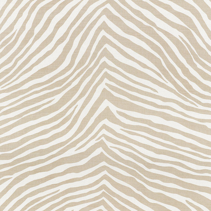 Schumacher Iconic Zebra Natural Fabric Sample 177442