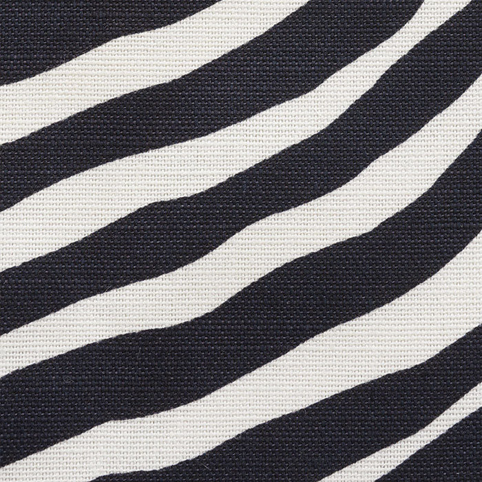 Schumacher Iconic Zebra Black Fabric Sample 177443