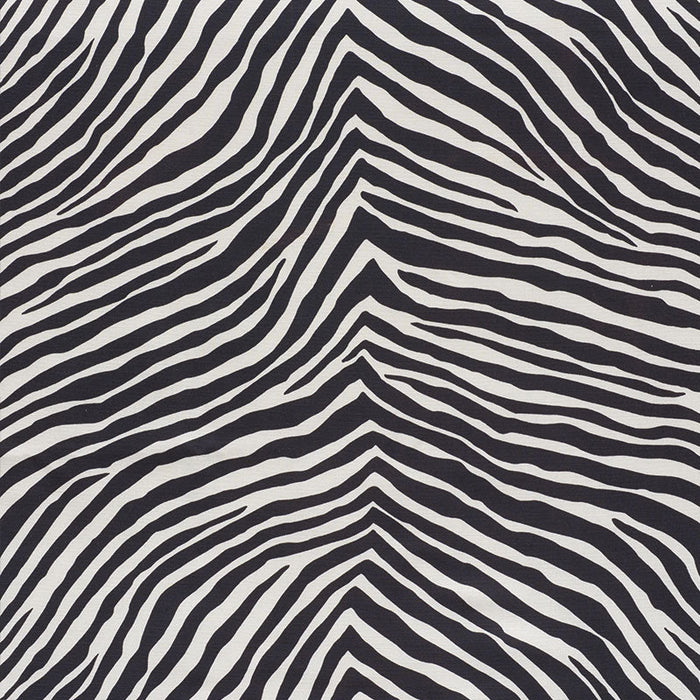 Schumacher Iconic Zebra Black Fabric Sample 177443