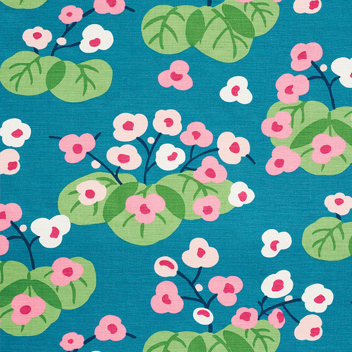 Schumacher Saku Peacock Fabric Sample 177481