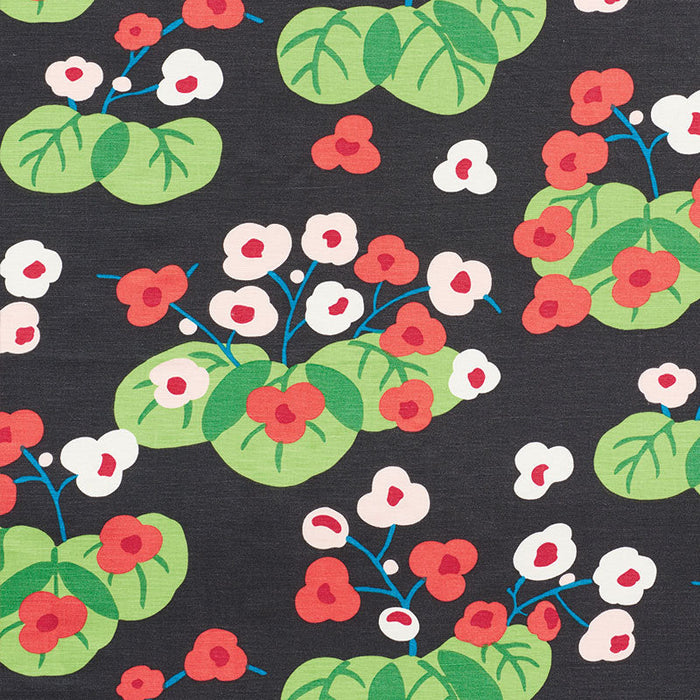 Schumacher Saku Soft Black Fabric Sample 177482