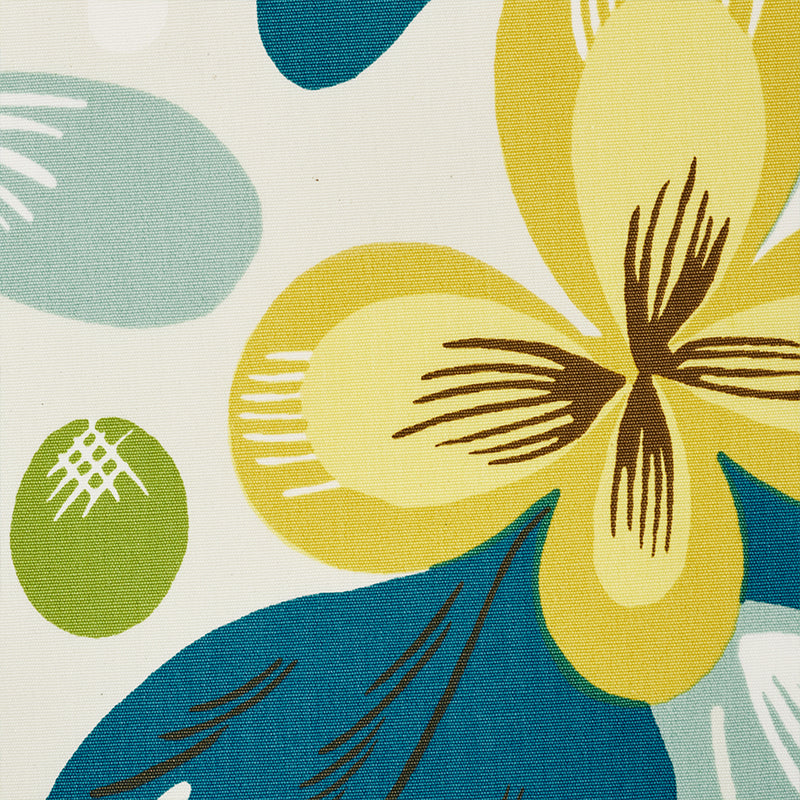 Schumacher Juin Citron & Peacock Fabric 177532