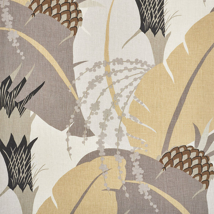 Schumacher Ananas Neutral Fabric Sample 177542