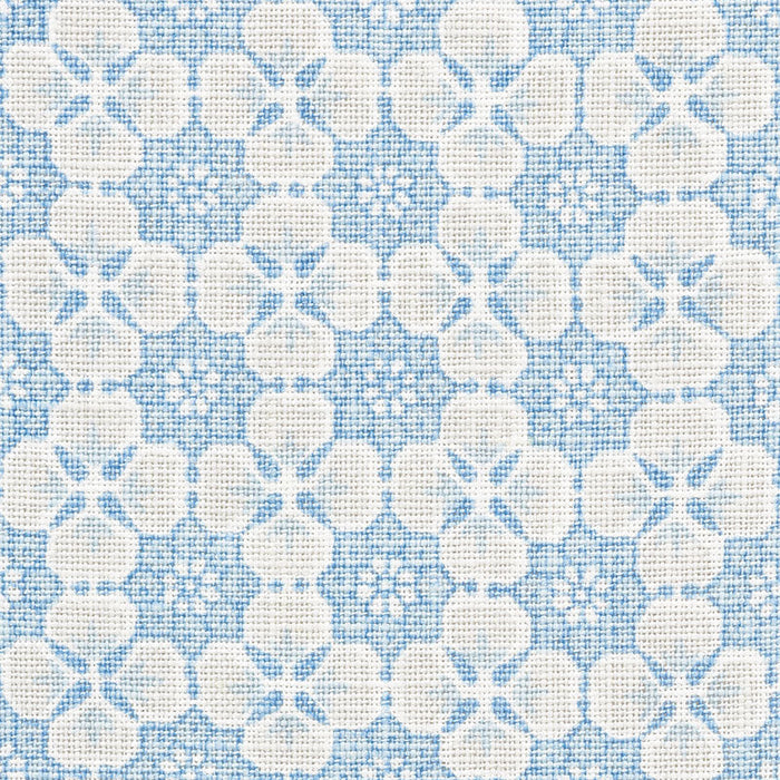 Schumacher Palisades Floret China Blue Fabric Sample 177601