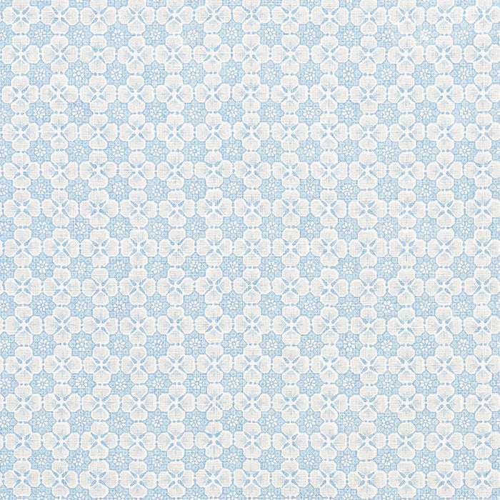 Schumacher Palisades Floret China Blue Fabric Sample 177601