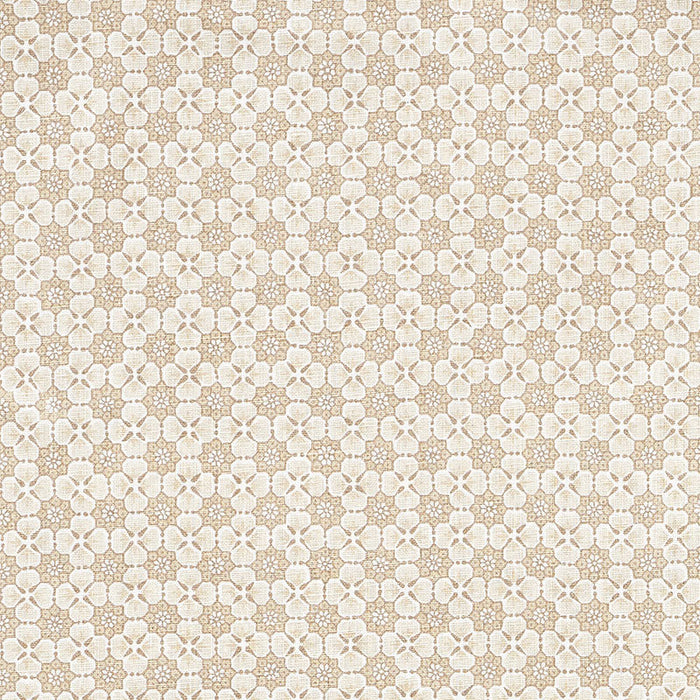 Schumacher Palisades Floret Neutral Fabric Sample 177603