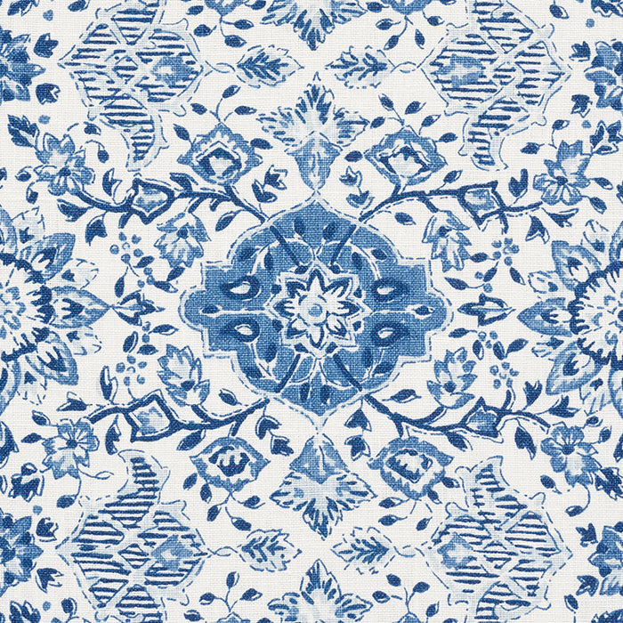 Schumacher Montecito Floral Indigo Fabric 177620