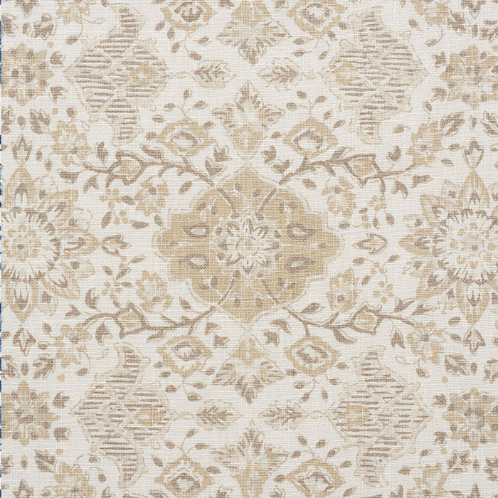 Schumacher Montecito Floral Neutral Fabric Sample 177621