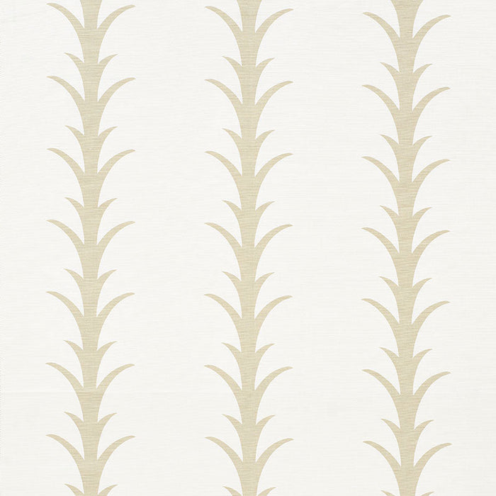 Schumacher Acanthus Stripe Sand Fabric Sample 177630