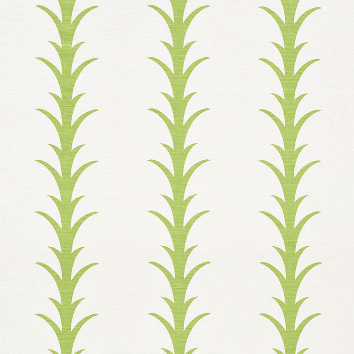 Schumacher Acanthus Stripe Leaf Fabric Sample 177631