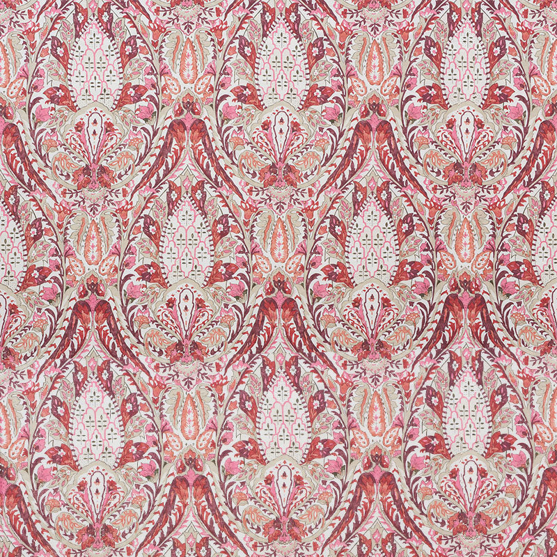 Schumacher Layla Paisley Plum & Pink Fabric 177672