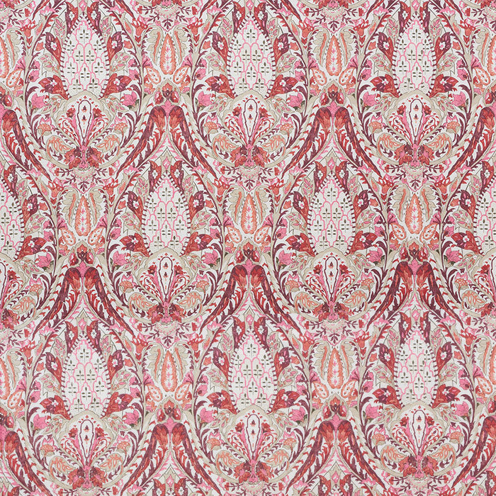 Schumacher Layla Paisley Plum & Pink Fabric Sample 177672