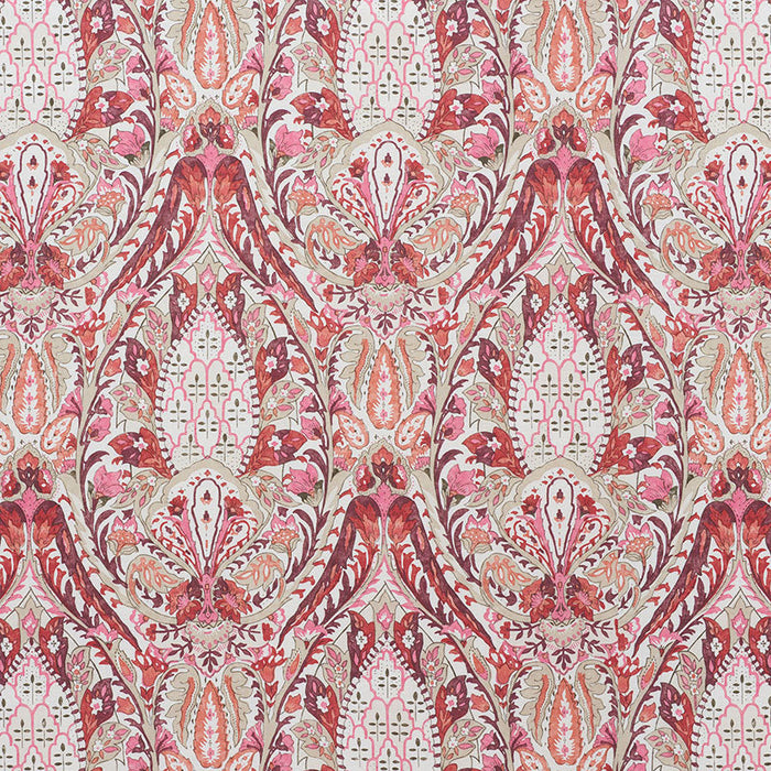 Schumacher Layla Paisley Plum & Pink Fabric Sample 177672