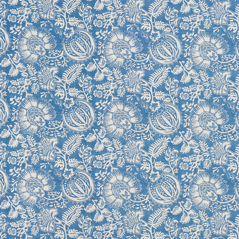 Schumacher Pomegranate Print Indigo Fabric 177690