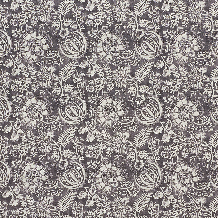 Schumacher Pomegranate Print Charcoal Fabric 177691