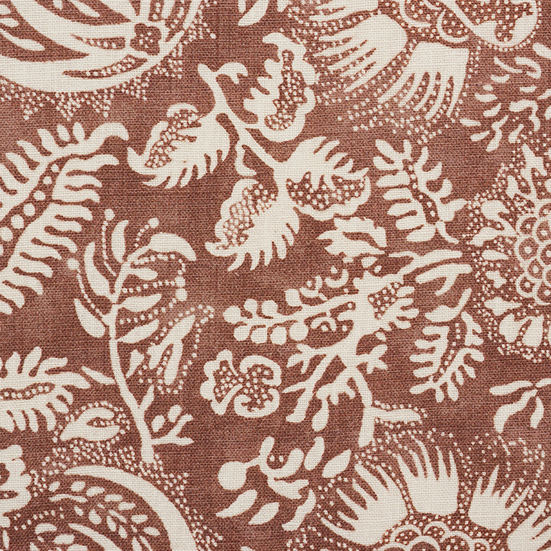 Schumacher Pomegranate Print Russet Fabric 177692