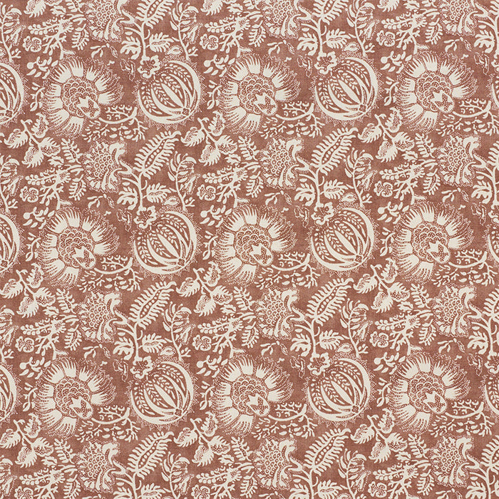 Schumacher Pomegranate Print Russet Fabric Sample 177692