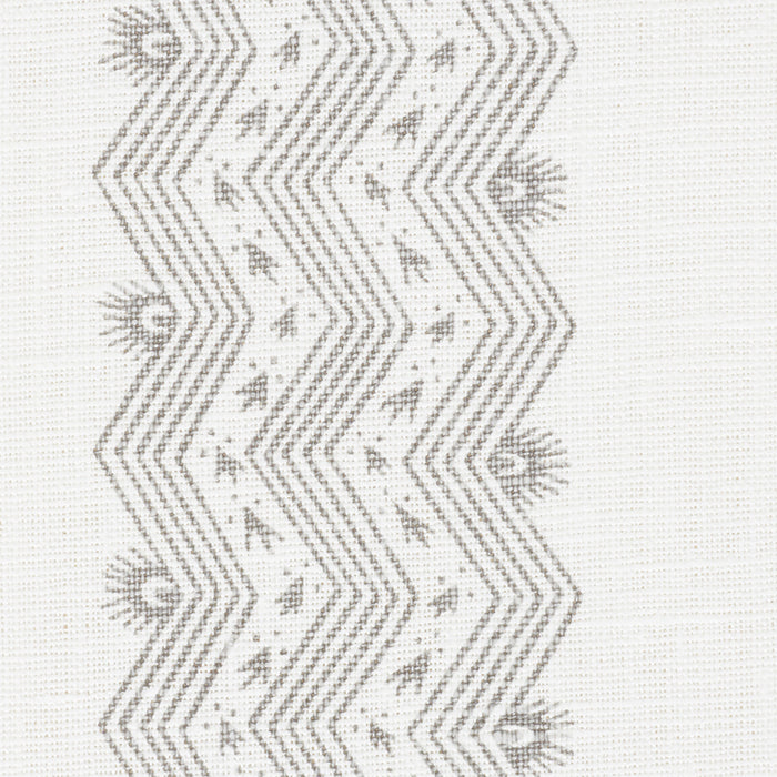 Schumacher Nauset Stripe Grey Fabric 177701