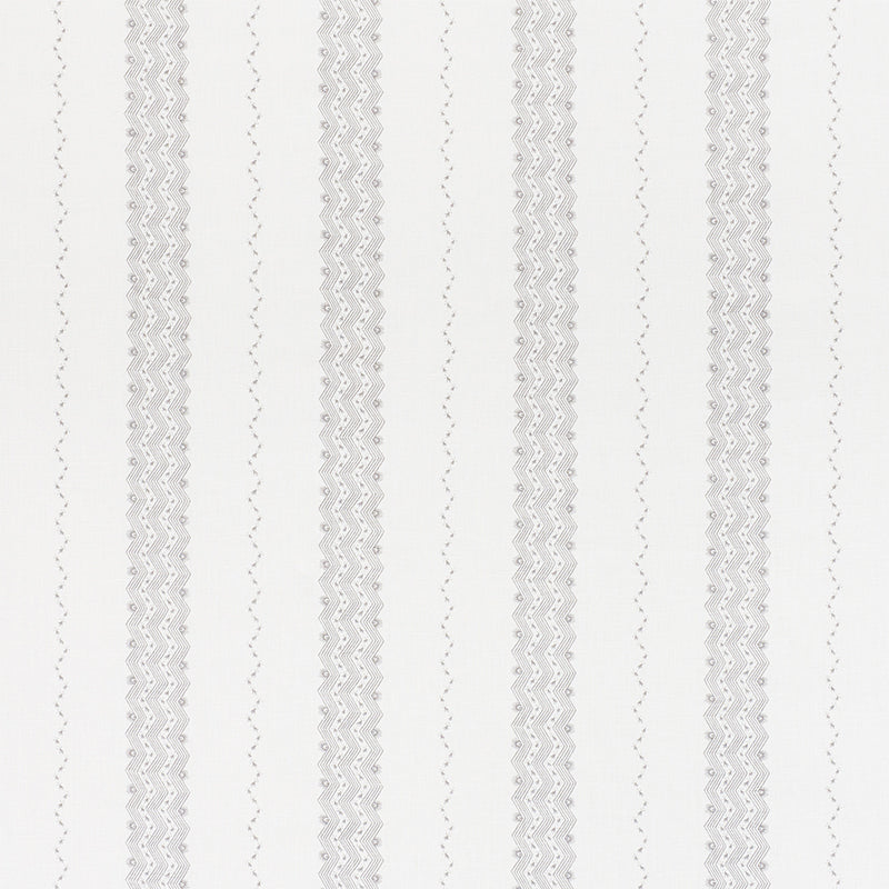 Schumacher Nauset Stripe Grey Fabric 177701