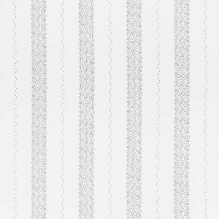 Schumacher Nauset Stripe Grey Fabric 177701