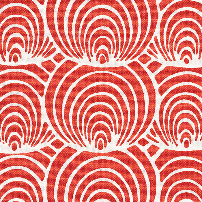 Schumacher Coralline Red Fabric Sample 177783