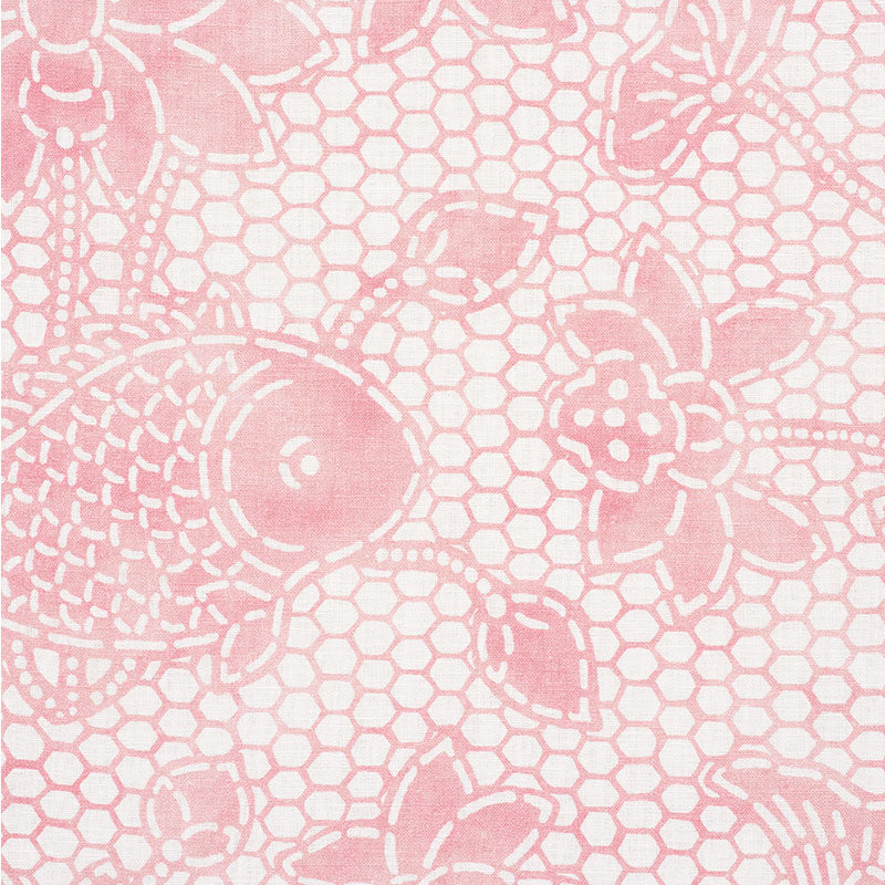 Schumacher Lotus Batik Pink Fabric 177792