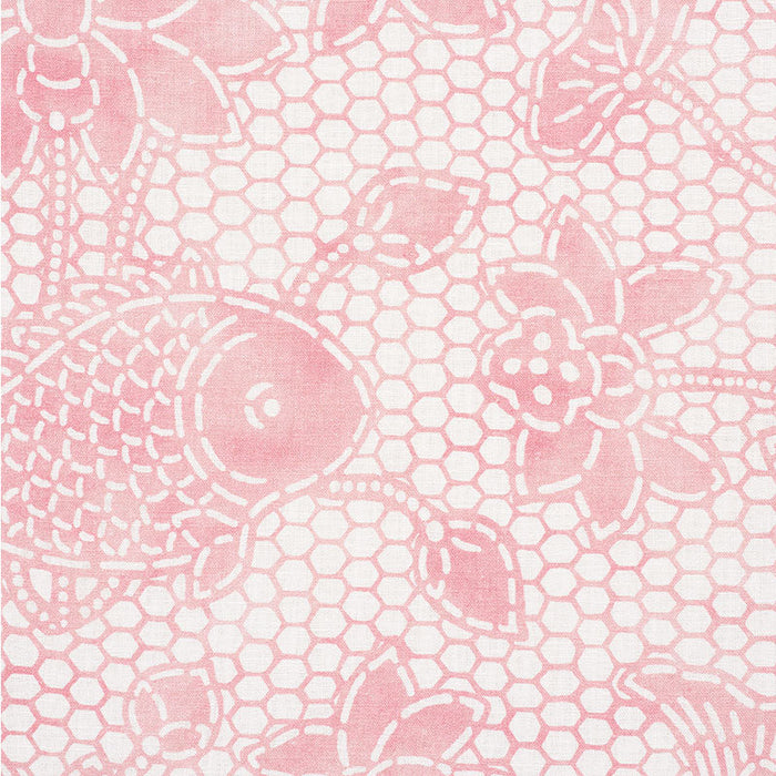 Schumacher Lotus Batik Pink Fabric Sample 177792