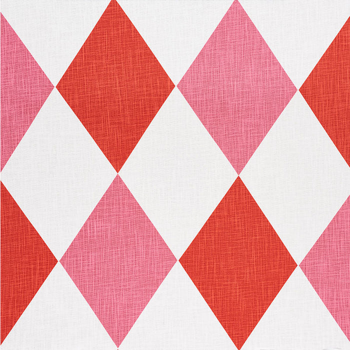 Schumacher Maximus Red & Pink Fabric Sample 177801