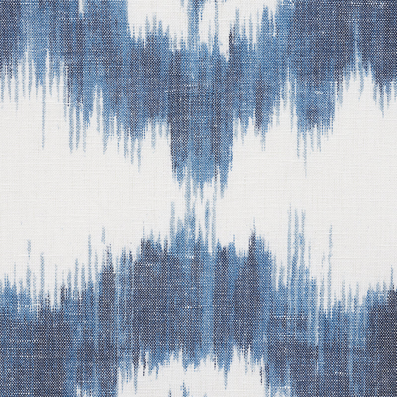 Schumacher Madaket Ikat Indigo Fabric 177820