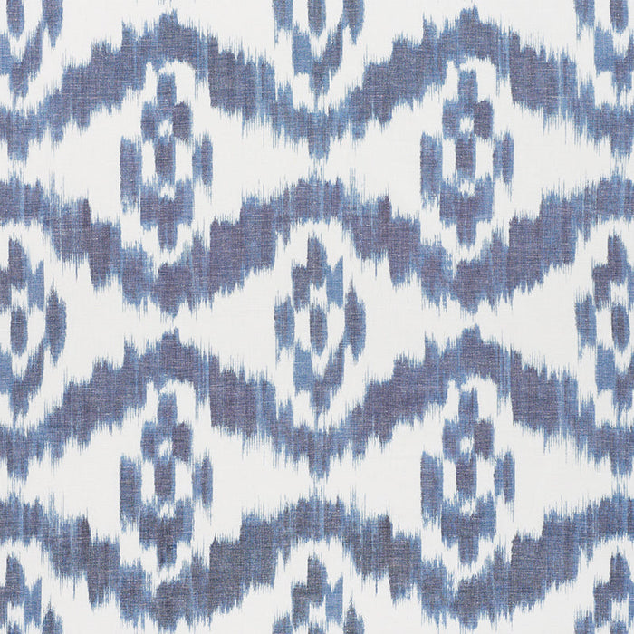 Schumacher Madaket Ikat Indigo Fabric Sample 177820