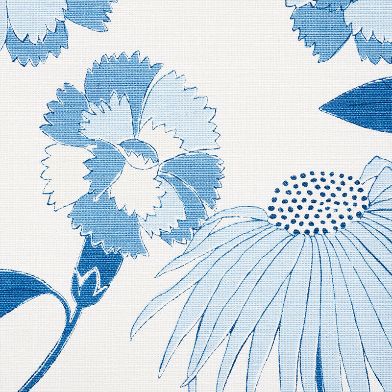 Schumacher Bouquet Toss Afternoon Blue Fabric 177852