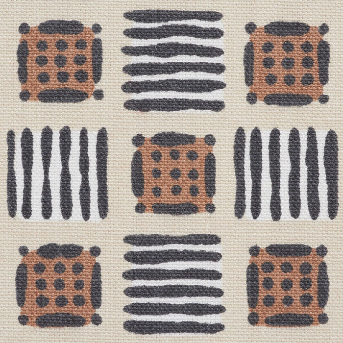 Schumacher Mottley Grid Wren Fabric Sample 177860