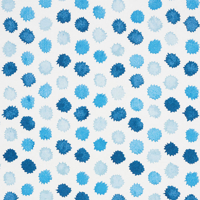 Schumacher Mini Bursts Blues Fabric Sample 177872